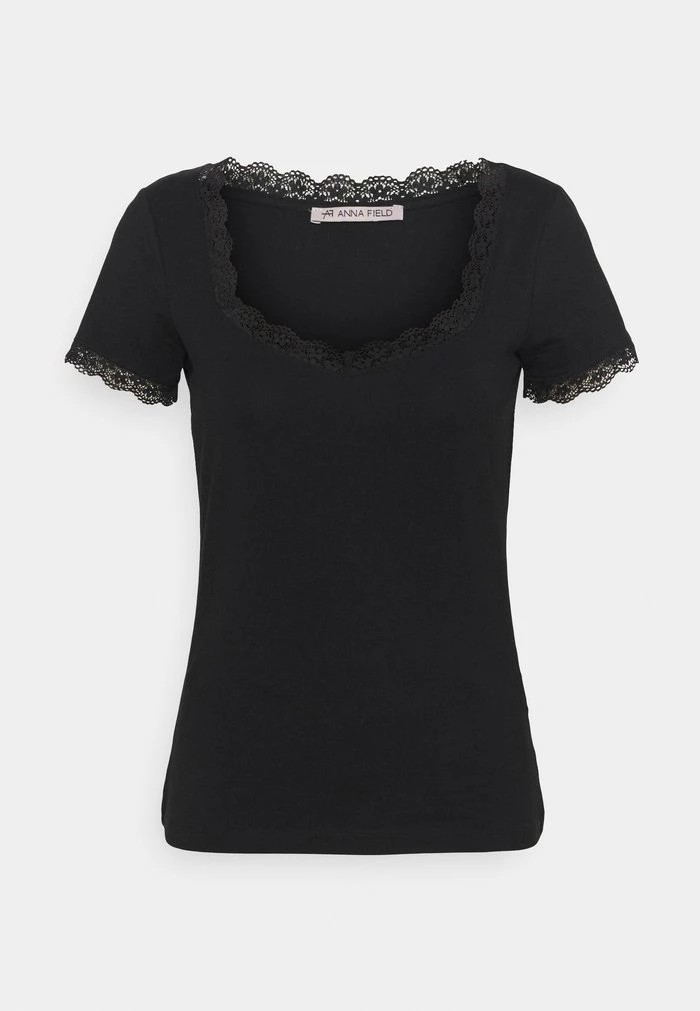 T-Shirt ANNA FIELD Anna Field Basic T-shirt Noir Femme | UZX-3860293